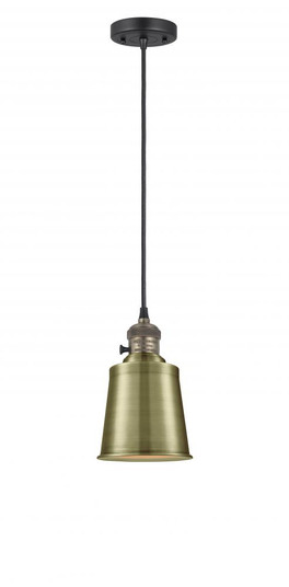 Addison - 1 Light - 5 inch - Black Antique Brass - Cord hung - Mini Pendant (3442|201CSW-BAB-M9-AB-LED)