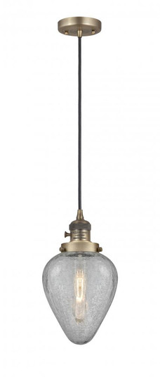 Geneseo - 1 Light - 7 inch - Brushed Brass - Cord hung - Mini Pendant (3442|201CSW-BB-G165)