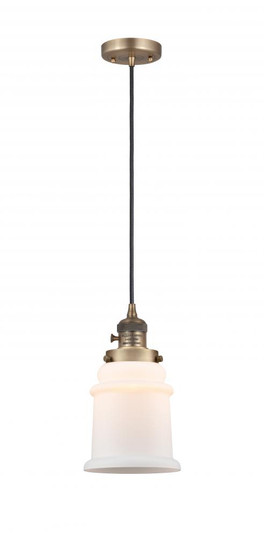 Canton - 1 Light - 6 inch - Brushed Brass - Cord hung - Mini Pendant (3442|201CSW-BB-G181)
