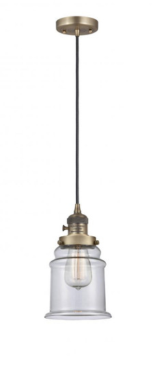 Canton - 1 Light - 6 inch - Brushed Brass - Cord hung - Mini Pendant (3442|201CSW-BB-G182-LED)