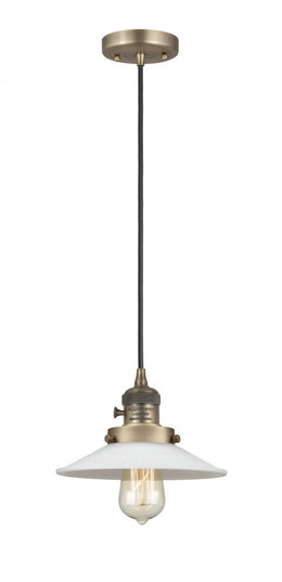 Halophane - 1 Light - 9 inch - Brushed Brass - Cord hung - Mini Pendant (3442|201CSW-BB-G1-LED)