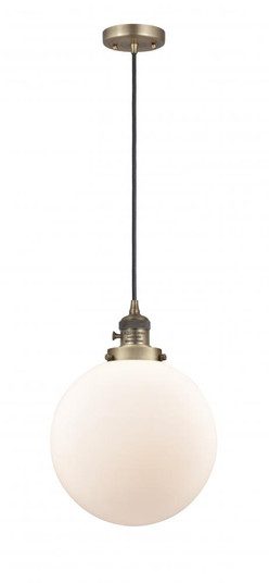 Beacon - 1 Light - 10 inch - Brushed Brass - Cord hung - Mini Pendant (3442|201CSW-BB-G201-10)