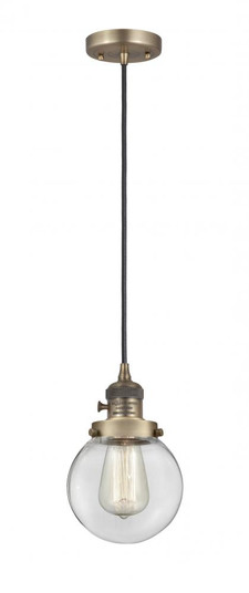Beacon - 1 Light - 6 inch - Brushed Brass - Cord hung - Mini Pendant (3442|201CSW-BB-G202-6)