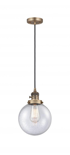 Beacon - 1 Light - 8 inch - Brushed Brass - Cord hung - Mini Pendant (3442|201CSW-BB-G204-8-LED)