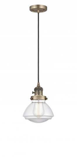 Olean - 1 Light - 7 inch - Brushed Brass - Cord hung - Mini Pendant (3442|201CSW-BB-G322-LED)
