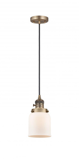 Bell - 1 Light - 5 inch - Brushed Brass - Cord hung - Mini Pendant (3442|201CSW-BB-G51)