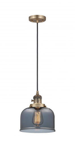 Bell - 1 Light - 8 inch - Brushed Brass - Cord hung - Mini Pendant (3442|201CSW-BB-G73-LED)