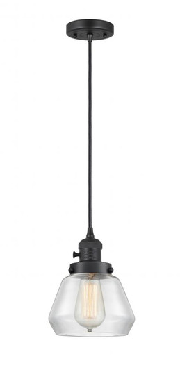 Fulton - 1 Light - 7 inch - Matte Black - Cord hung - Mini Pendant (3442|201CSW-BK-G172-LED)