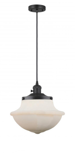 Oxford - 1 Light - 12 inch - Matte Black - Cord hung - Mini Pendant (3442|201CSW-BK-G541)