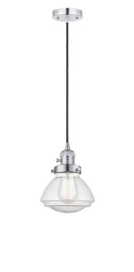 Olean - 1 Light - 7 inch - Polished Chrome - Cord hung - Mini Pendant (3442|201CSW-PC-G324-LED)