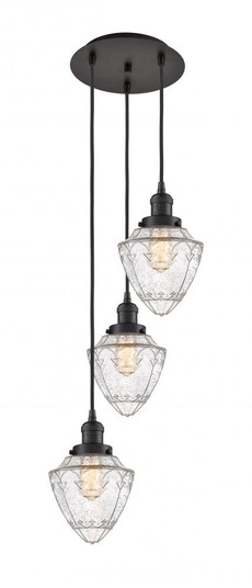 Bullet - 3 Light - 14 inch - Oil Rubbed Bronze - Cord hung - Multi Pendant (3442|113F-3P-OB-G664-7)