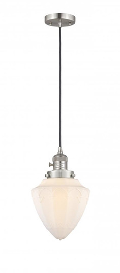 Bullet - 1 Light - 7 inch - Brushed Satin Nickel - Cord hung - Mini Pendant (3442|201CSW-SN-G661-7)