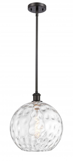 Athens Water Glass - 1 Light - 12 inch - Oil Rubbed Bronze - Mini Pendant (3442|516-1S-OB-G1215-12)