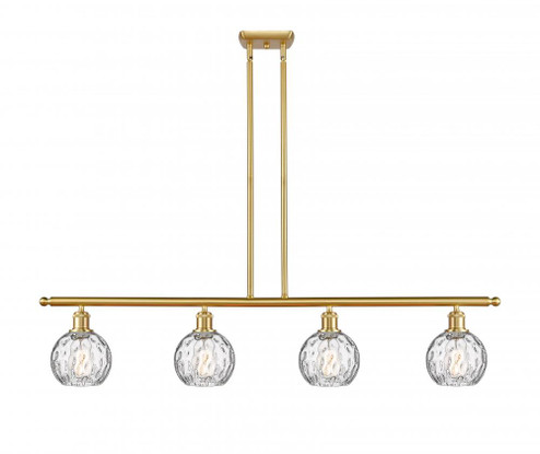 Athens Water Glass - 4 Light - 48 inch - Satin Gold - Cord hung - Island Light (3442|516-4I-SG-G1215-6-LED)