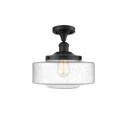 Bridgeton - 1 Light - 12 inch - Matte Black - Semi-Flush Mount (3442|517-1CH-BK-G694-12-LED)