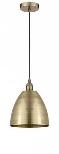 Bristol - 1 Light - 9 inch - Antique Brass - Cord hung - Mini Pendant (3442|616-1P-AB-MBD-9-AB-LED)