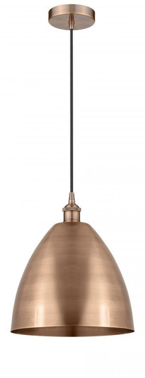Bristol - 1 Light - 12 inch - Antique Copper - Cord hung - Mini Pendant (3442|616-1P-AC-MBD-12-AC)
