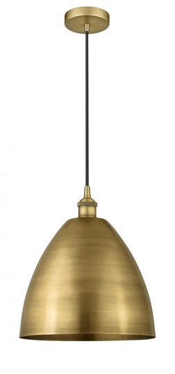 Bristol - 1 Light - 12 inch - Brushed Brass - Cord hung - Mini Pendant (3442|616-1P-BB-MBD-12-BB-LED)