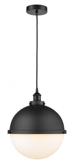Hampden - 1 Light - 13 inch - Matte Black - Cord hung - Pendant (3442|616-1PH-BK-HFS-121-BK)