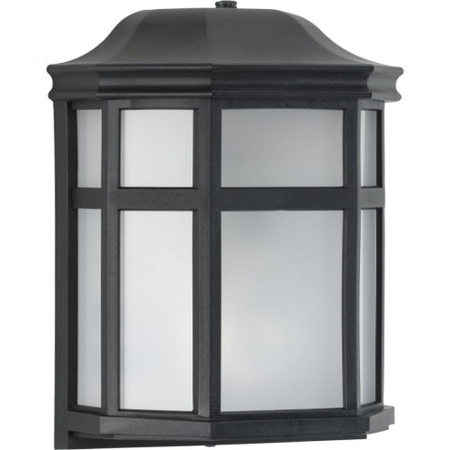 Milford Non-Metallic Lantern Collection  One-Light Textured Black Frosted Shade Traditional Outdoor (149|P560283-031-PC)