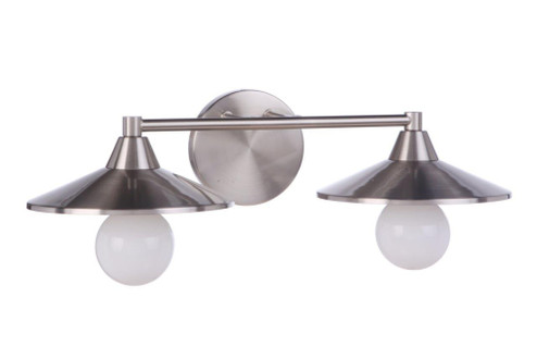 Isaac 2 Light Vanity in Brushed Polished Nickel (20|12519BNK2)