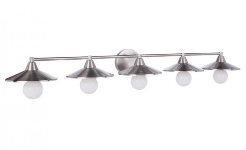 Isaac 5 Light Vanity in Brushed Polished Nickel (20|12546BNK5)