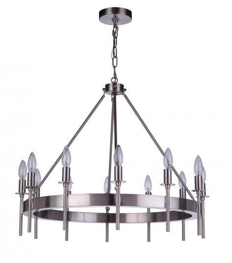 Larrson 12 Light Chandelier in Brushed Polished Nickel (20|54312-BNK)