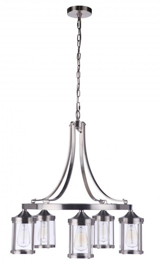 Elliot 5 Light Chandelier in Brushed Polished Nickel (20|55325-BNK)