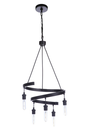 Tranquil 5 Light Chandelier in Flat Black (20|55425-FB)