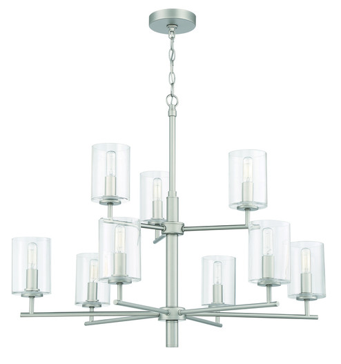 Hailie 9 Light Chandelier in Satin Nickel (20|55629-SN)