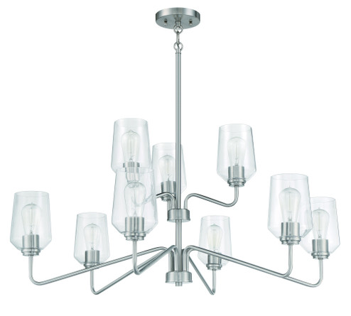 Shayna 9 Light Chandelier in Brushed Polished Nickel (20|56129-BNK)