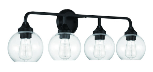 Glenda 4 Light Vanity in Flat Black (20|56204-FB)
