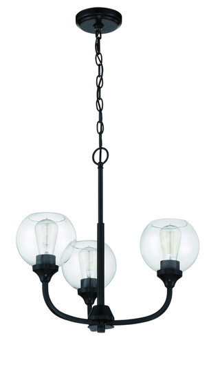 Glenda 3 Light Chandelier in Flat Black (20|56223-FB)