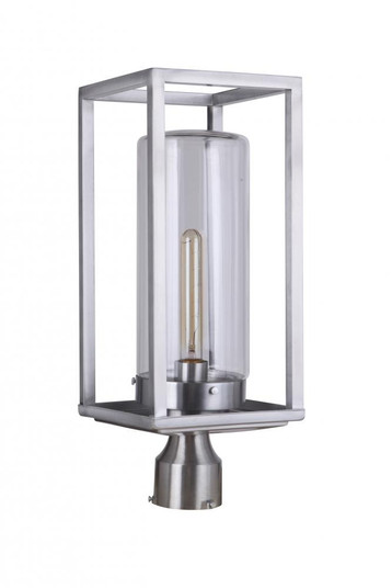 Neo 1 Light Outdoor Post Lantern in Satin Aluminum (20|ZA4825-SA)