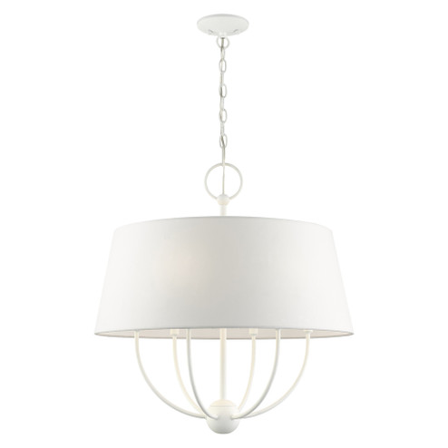 6 Lt White Pendant Chandelier (108|49846-03)