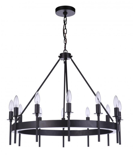 Larrson 12 Light Chandelier in Flat Black (20|54312-FB)