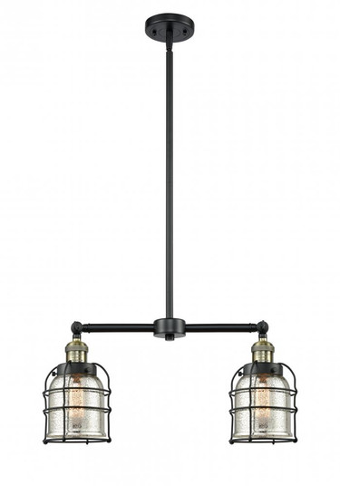Bell Cage - 2 Light - 21 inch - Black Antique Brass - Stem Hung - Island Light (3442|209-BAB-G58-CE-LED)