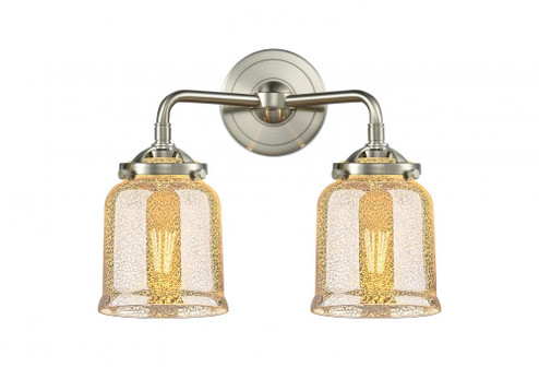 Bell - 2 Light - 13 inch - Brushed Satin Nickel - Bath Vanity Light (3442|284-2W-SN-G58-LED)