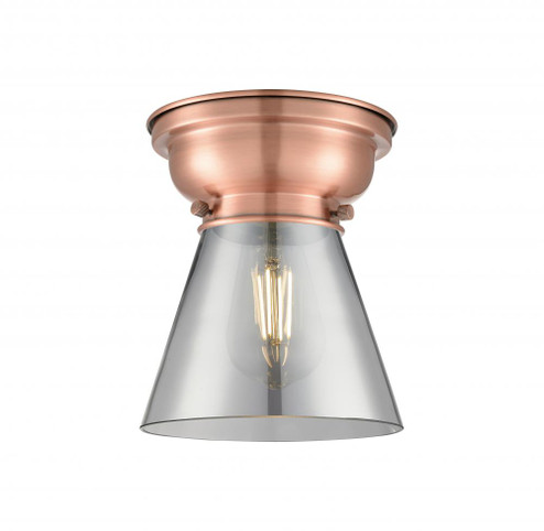 Cone - 1 Light - 6 inch - Antique Copper - Flush Mount (3442|623-1F-AC-G63-LED)
