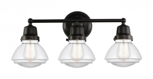 Olean - 3 Light - 23 inch - Matte Black - Bath Vanity Light (3442|623-3W-BK-G322)