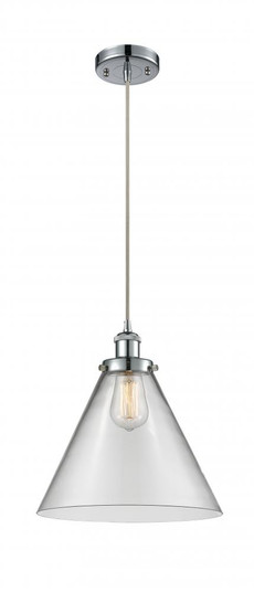 Cone - 1 Light - 12 inch - Polished Chrome - Cord hung - Mini Pendant (3442|916-1P-PC-G42-L)