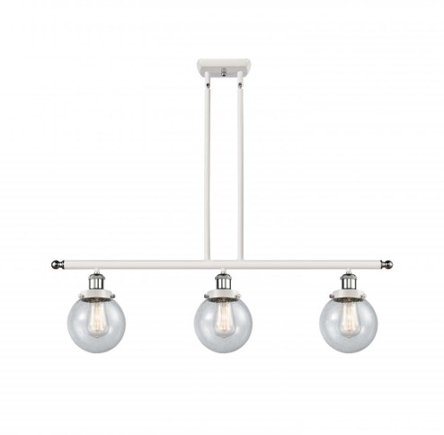 Beacon - 3 Light - 36 inch - White Polished Chrome - Stem Hung - Island Light (3442|916-3I-WPC-G204-6)
