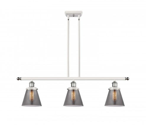 Cone - 3 Light - 36 inch - White Polished Chrome - Stem Hung - Island Light (3442|916-3I-WPC-G63)