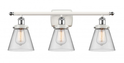 Cone - 3 Light - 26 inch - White Polished Chrome - Bath Vanity Light (3442|916-3W-WPC-G62-LED)