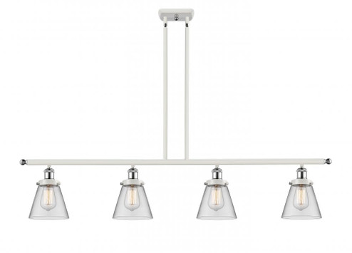 Cone - 4 Light - 48 inch - White Polished Chrome - Stem Hung - Island Light (3442|916-4I-WPC-G62)