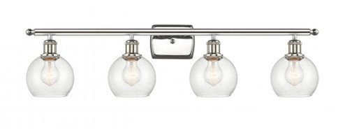 Athens - 4 Light - 36 inch - Polished Nickel - Bath Vanity Light (3442|516-4W-PN-G124-6)