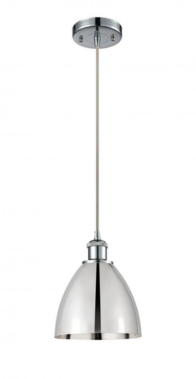 Bristol - 1 Light - 8 inch - Polished Chrome - Cord hung - Mini Pendant (3442|516-1P-PC-MBD-75-PC-LED)