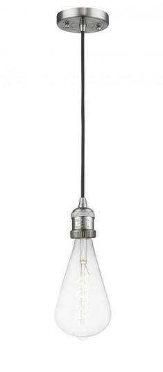 Bare Bulb - 1 Light - 2 inch - Brushed Satin Nickel - Cord hung - Mini Pendant (3442|200C-SN-BB125LED)