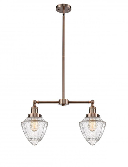 Bullet - 2 Light - 24 inch - Antique Copper - Stem Hung - Adjustable Island Light (3442|209-AC-G664-7)