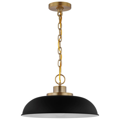 Colony; 1 Light; Small Pendant; Matte Black with Burnished Brass (81|60/7481)